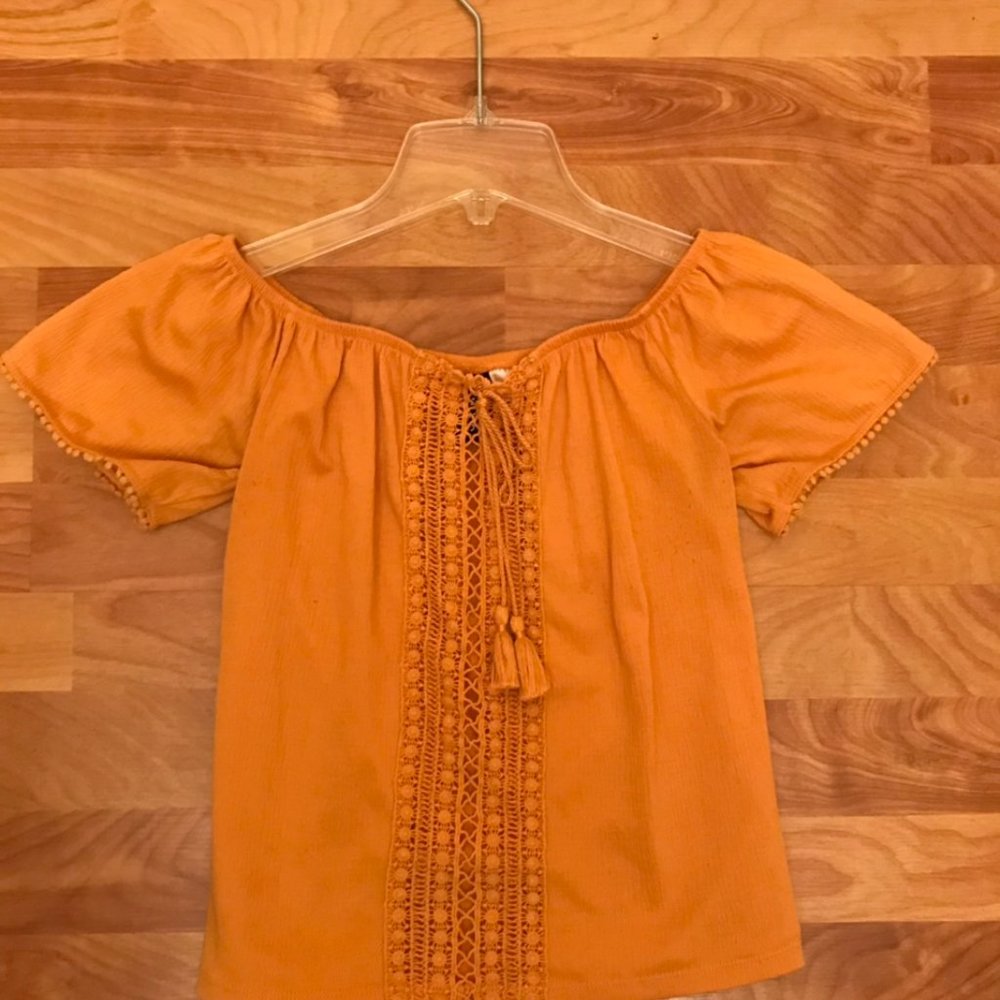 Orange boho top by Divided